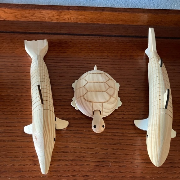 Shark Dolphin Turtle Articulated Jointed Moving 12" Nautical Ocean Beach Toys - Picture 2 of 12